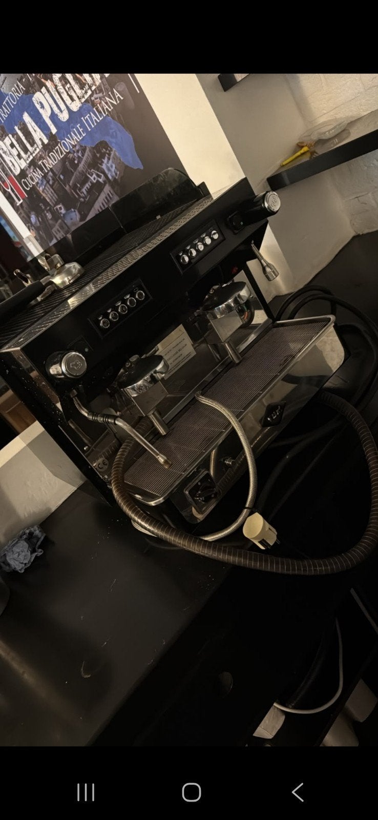 koffiemachine professional, Ophalen