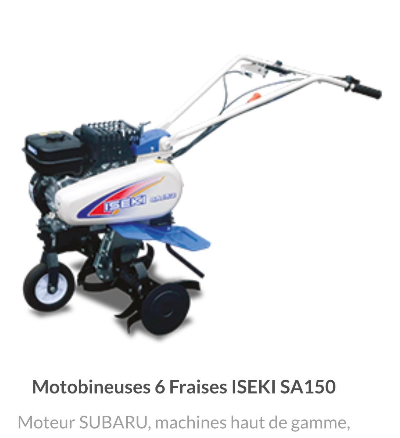 Motobineuse ISEKI SA150 – 6 fraises – État neuf, Zakelijke goederen, Landbouw | Werktuigen, Ophalen, Akkerbouw, Grondbewerking