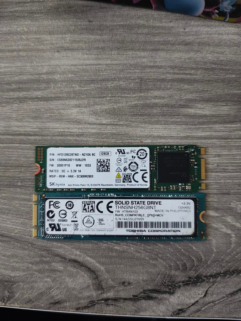 Lot SSD m.2 128go/256go, Informatique & Logiciels, Disques durs, SSD