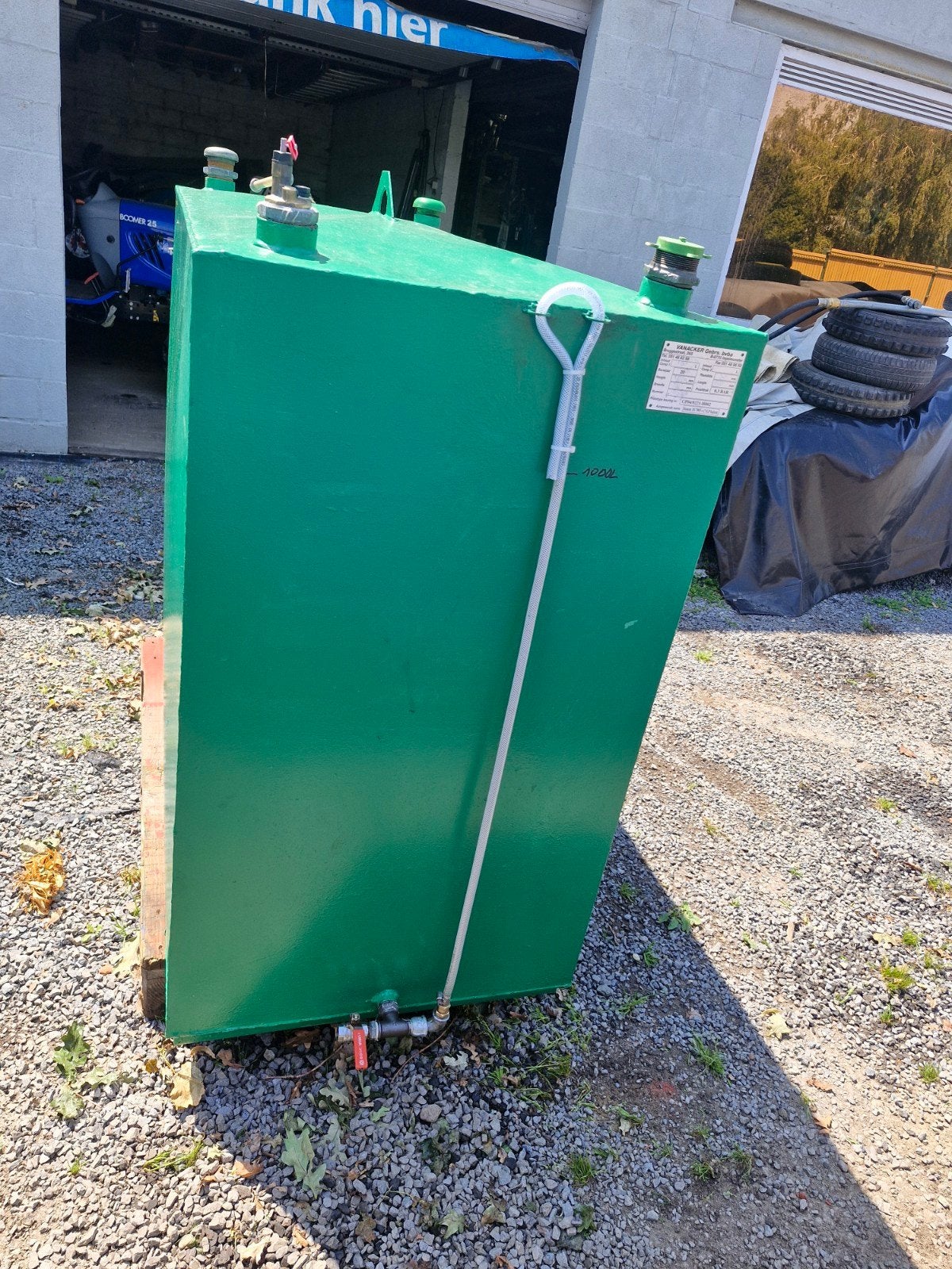 Mazouttank dubbelwandig, Enlèvement