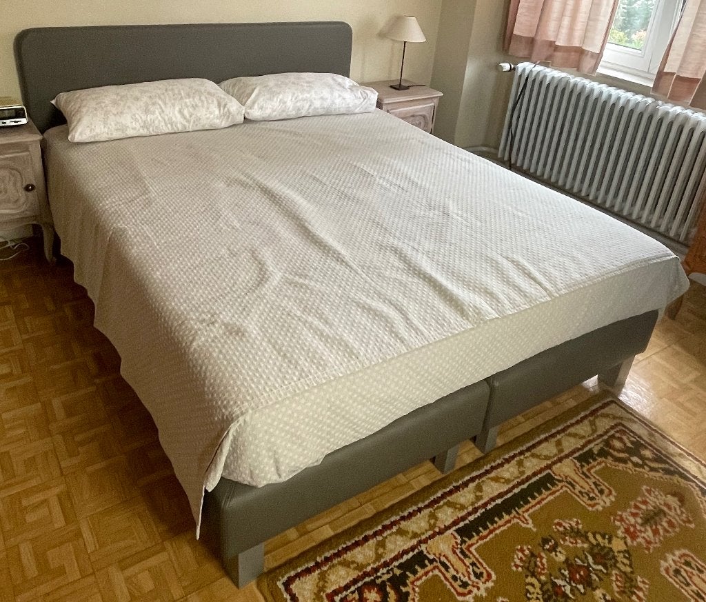 Boxspring 160 x 200, inclusief matras (nieuwstaat), Ophalen, 200 cm, 160 cm, Nieuw