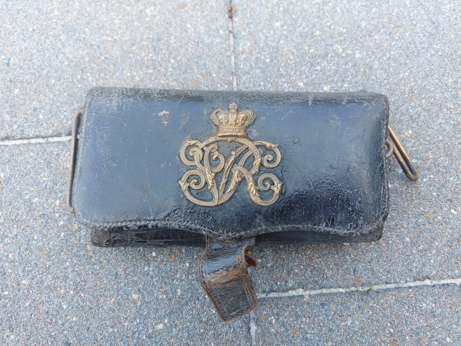 Kartuschkasten für Offiziere/ Pruisische Lederen Patroontas, Verzamelen, Ophalen of Verzenden, Landmacht, Overige typen