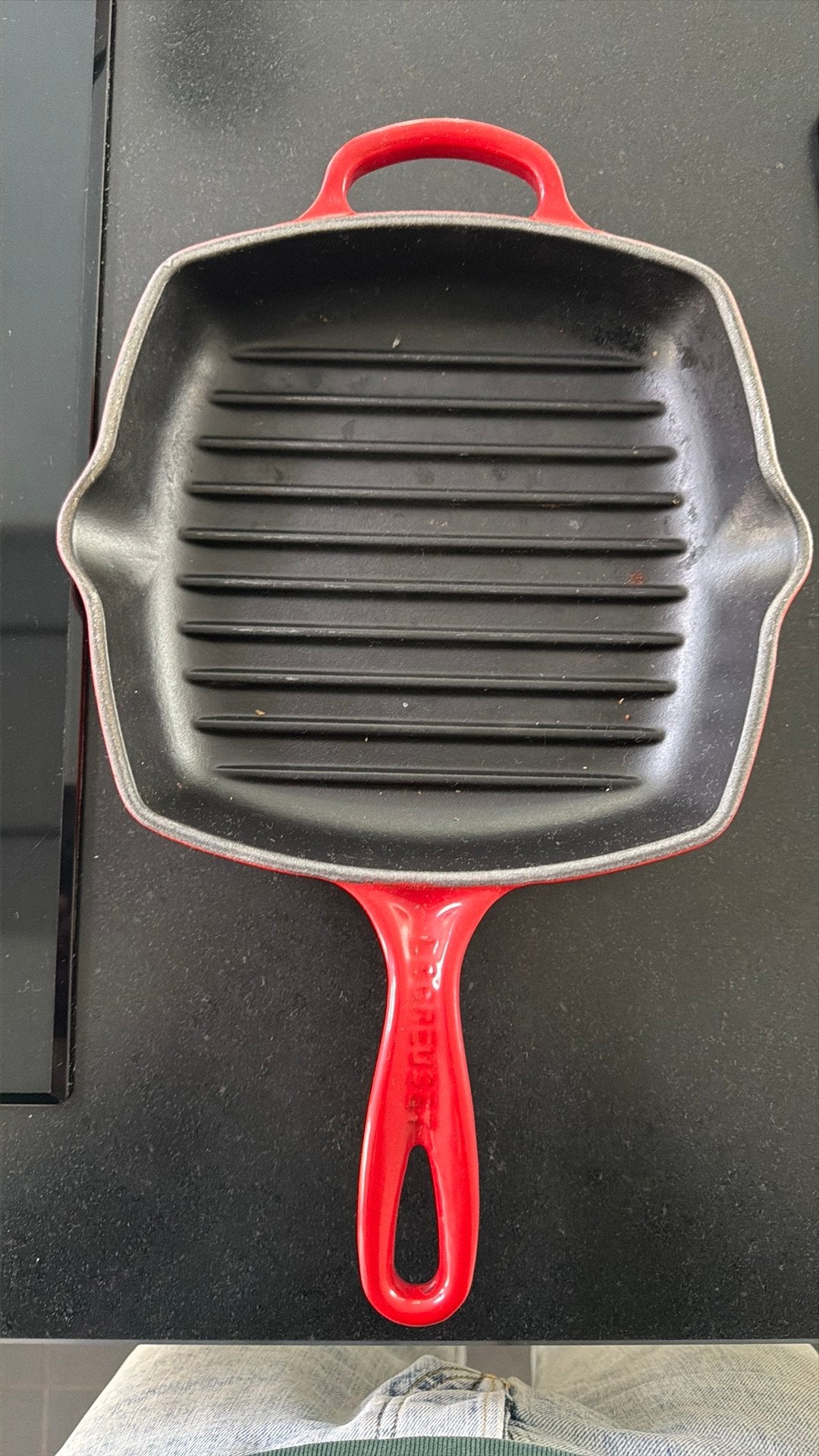 Grillpan le creuset 20cm, Huis en Inrichting, Ophalen, Gietijzer, Overige typen, Le Creuset