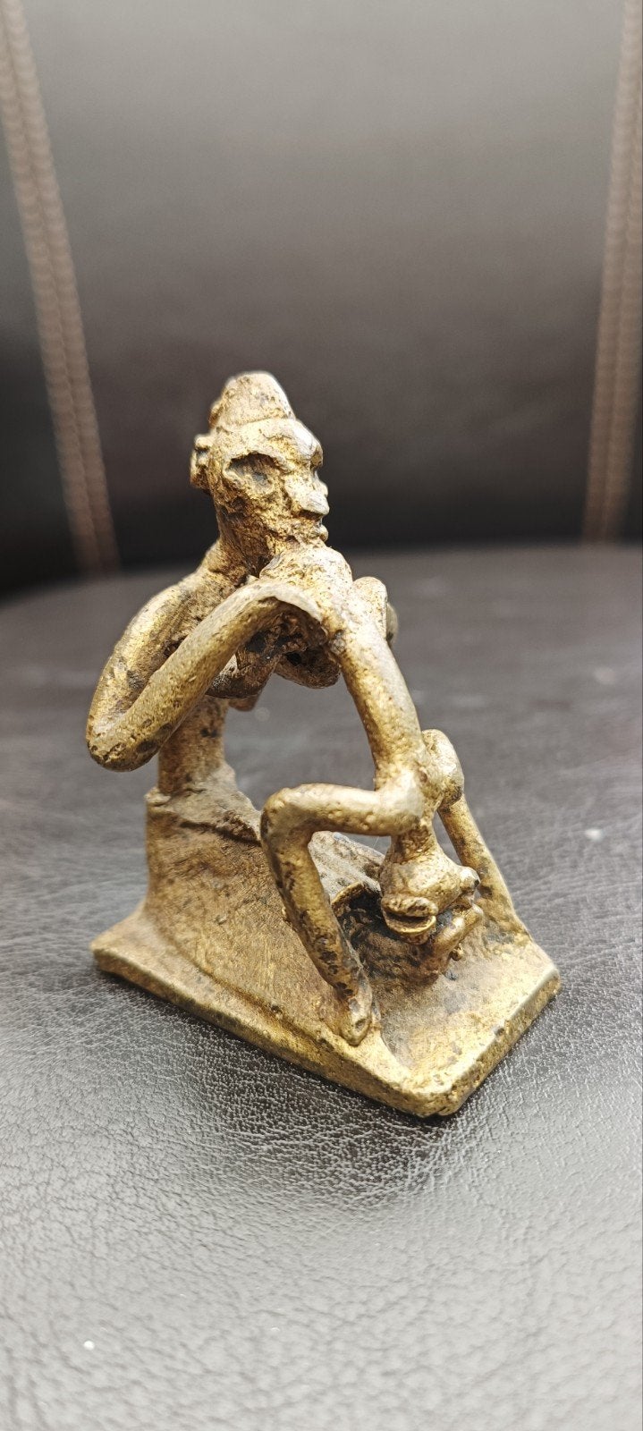 Miniature de représentation érotique Ashanti en bronze afric, Antiquités & Art, Enlèvement ou Envoi, Bronze