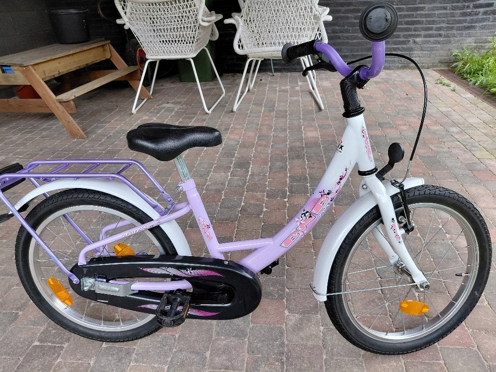 Kinderfiets meisjes BNB 18 inch, Fietsen en Brommers, Fietsen | Kinderfietsjes, Ophalen, Gebruikt, Velgrem, Minder dan 16 inch