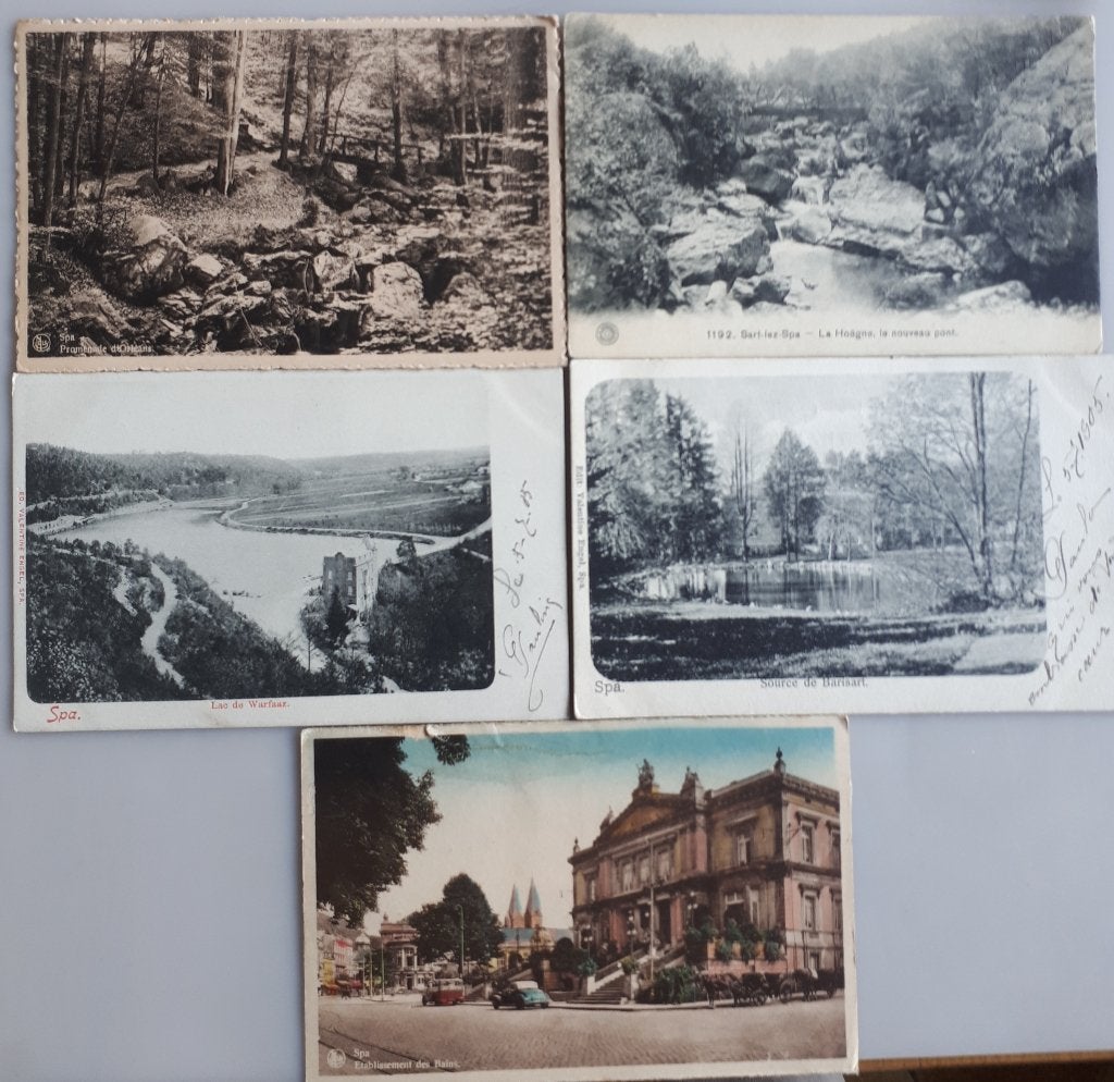 5 CPs anciennes du SPA : Lac Warfaaz e.a. Ref.E156, Collections, Cartes postales | Belgique, Non affranchie, Liège, 1920 à 1940