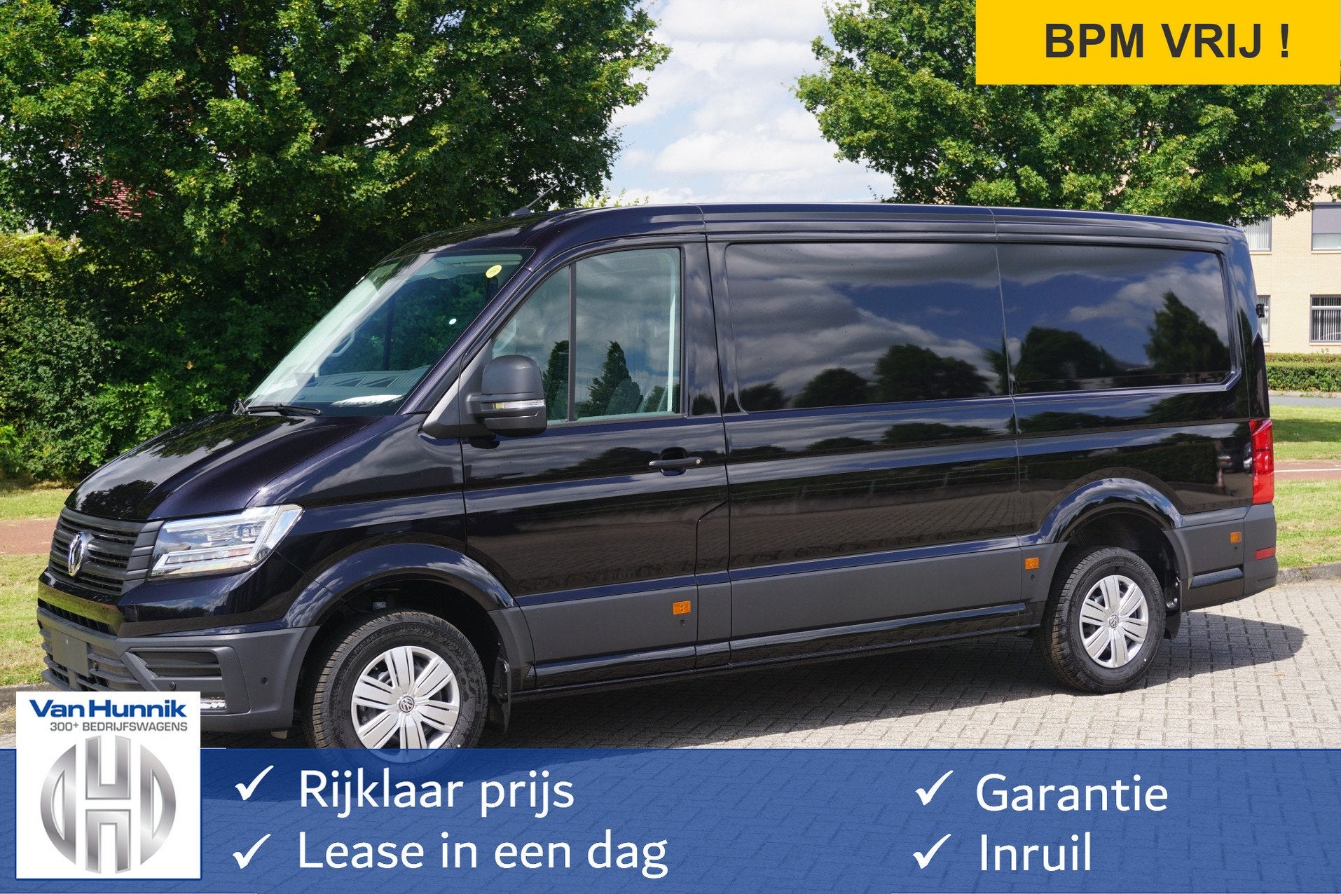Volkswagen Crafter 35 177PK L3H2 AUT Facelift BPM VRIJ! Vol, Autos, 177 ch, Achat, Éclairage LED, Entreprise