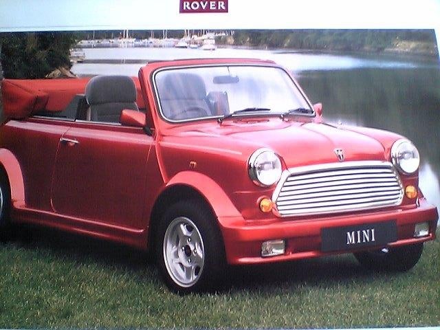 POSTER Affiche AUSTIN ROVER Mini Cabriolet L.E.Red 1994 NEUF, Enlèvement ou Envoi