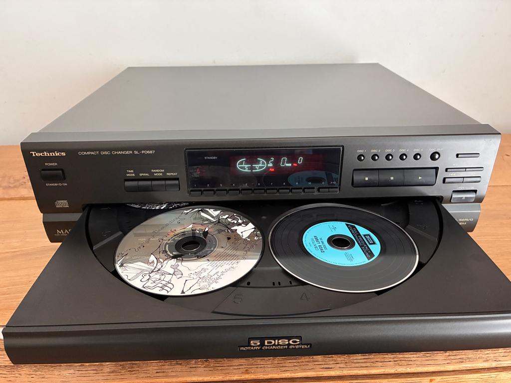 Technics 5 CD Wisselaar - SL-PD687, Enlèvement, Comme neuf, Technics, Changeur