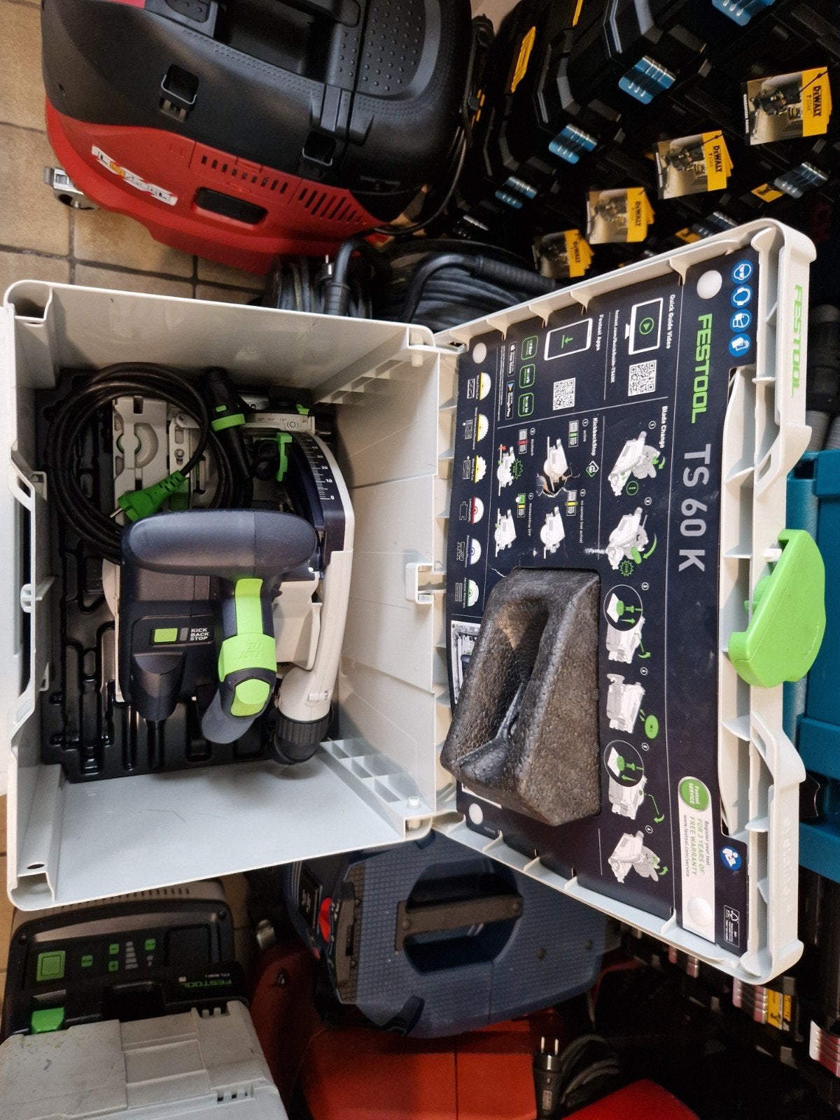 Festool scie circulaire plongeante TS60, Enlèvement