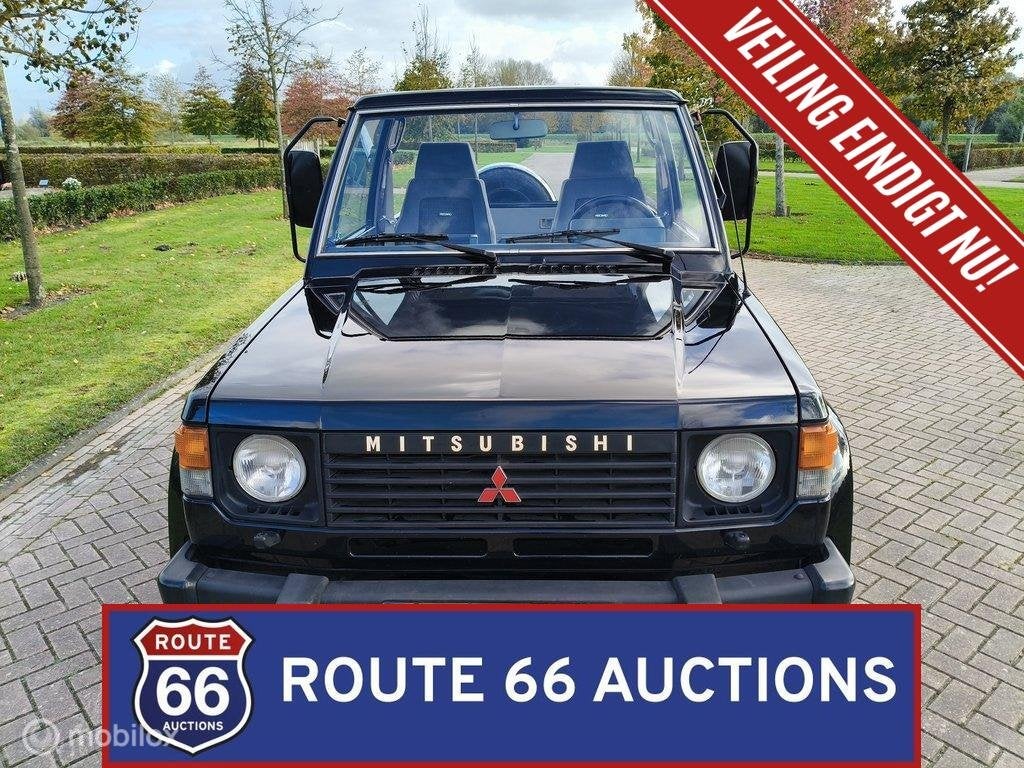 Mitsubishi Pajero 2.6 Canvas Top | 1987 | Route 66 Auctions, Auto's, Zwart, Bedrijf, Handgeschakeld, Overige carrosserie