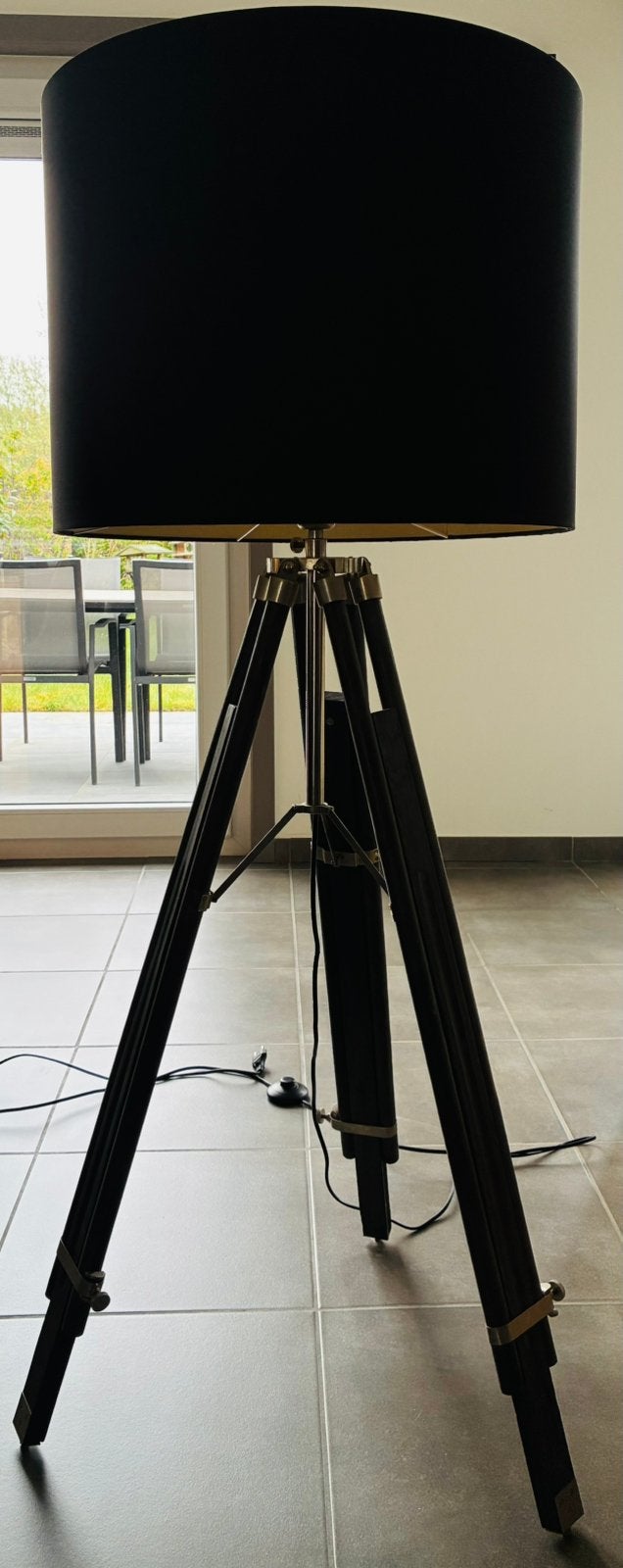 Staande lamp te koop, Ophalen, Zo goed als nieuw, Hout