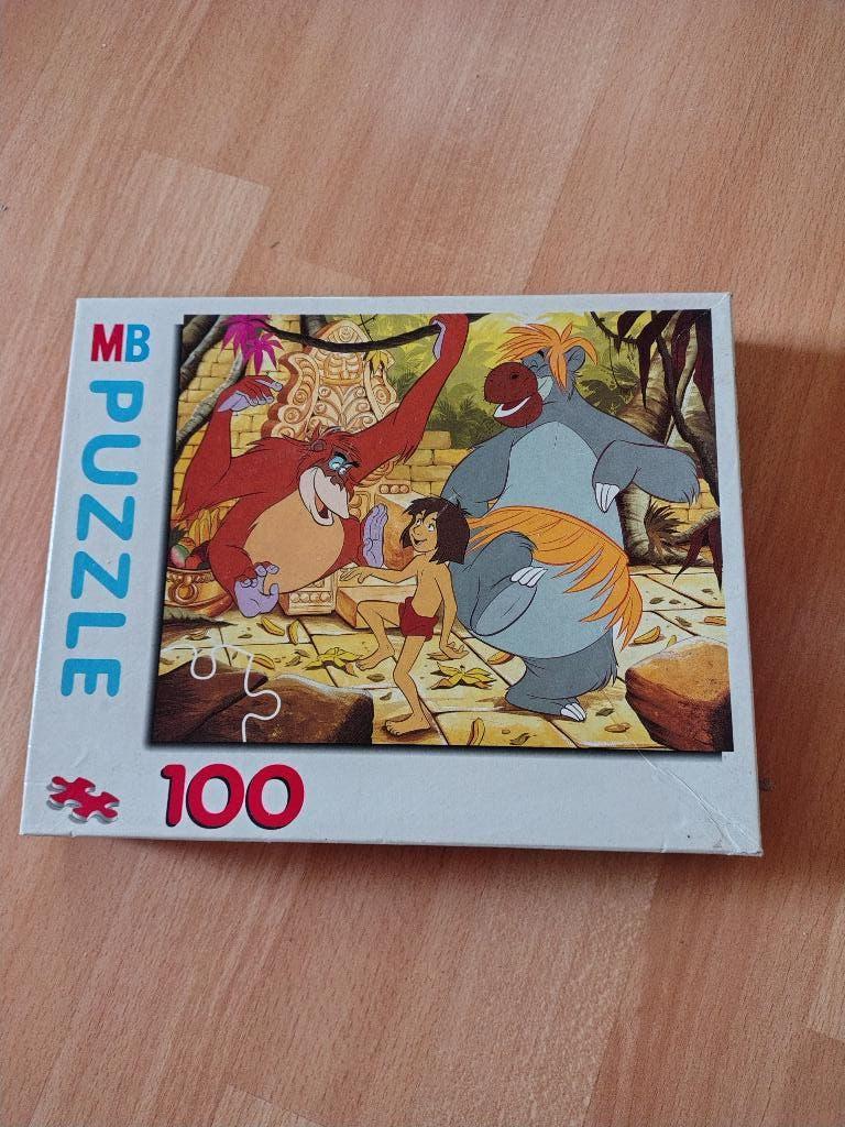 puzzel the jungle book Disney 100 stuks xl  van MB, Ophalen of Verzenden, Minder dan 500 stukjes, Gebruikt, Legpuzzel