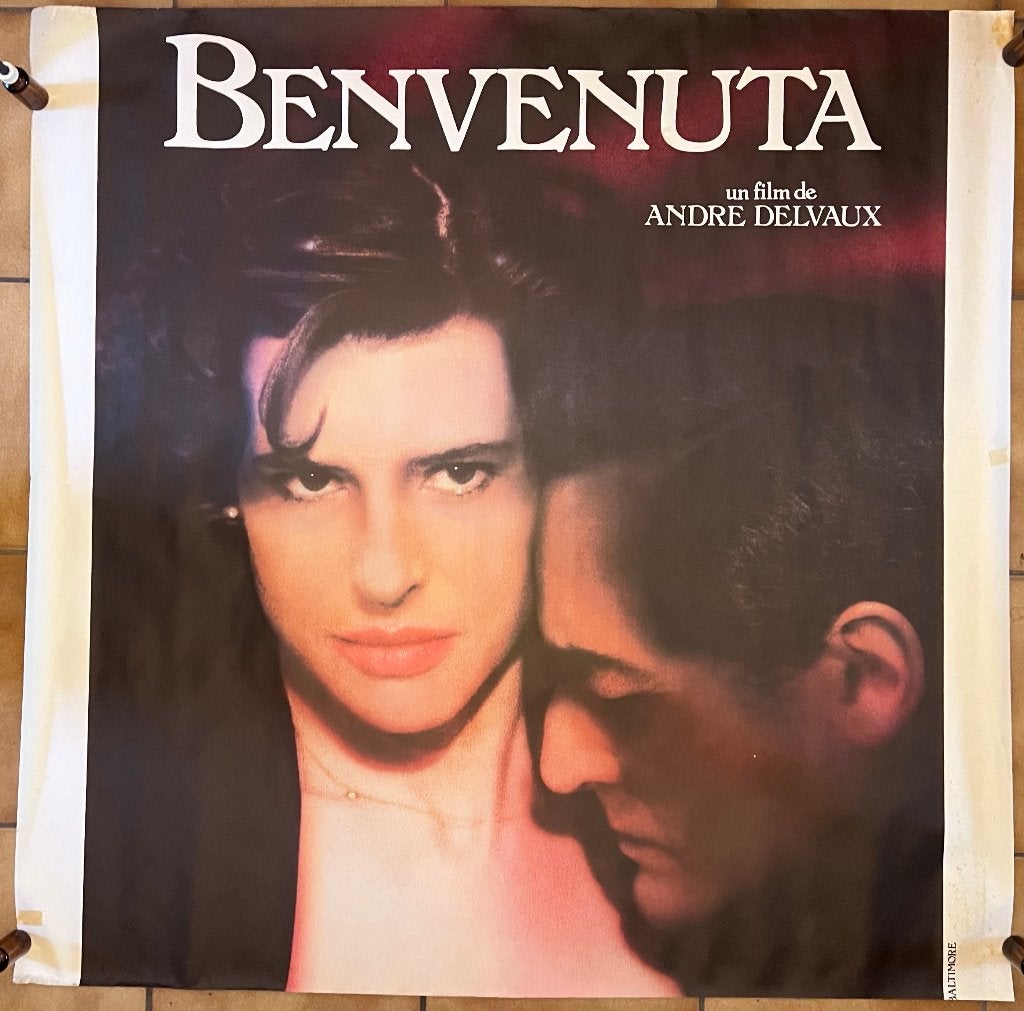 Affiche Cinéma géante Benvenuta André Delvaux 1983 (120x120), Carré, Enlèvement, Utilisé, Cinéma et TV