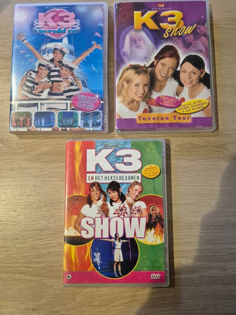 3 dvd' s van k3 in orinele bezetting met Karen, Kristel en K, Ophalen of Verzenden