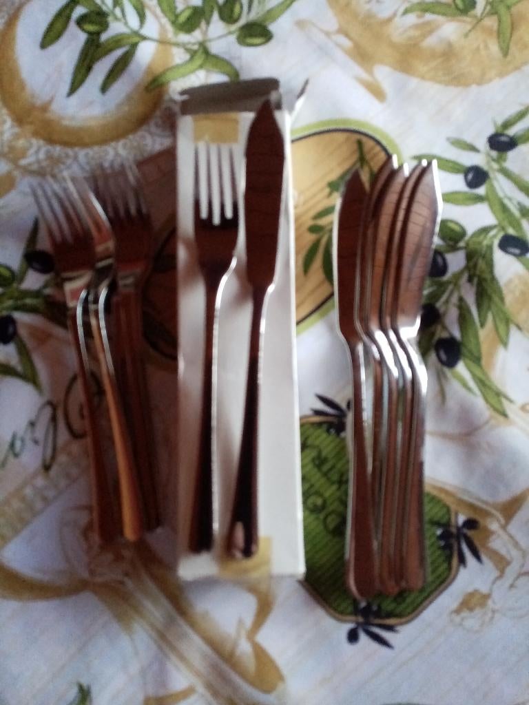 Couvert à poisson " 12 pièces ", Maison & Meubles, Cuisine | Couverts, Enlèvement ou Envoi, Neuf, Inox ou Chrome, Résiste au lave-vaisselle