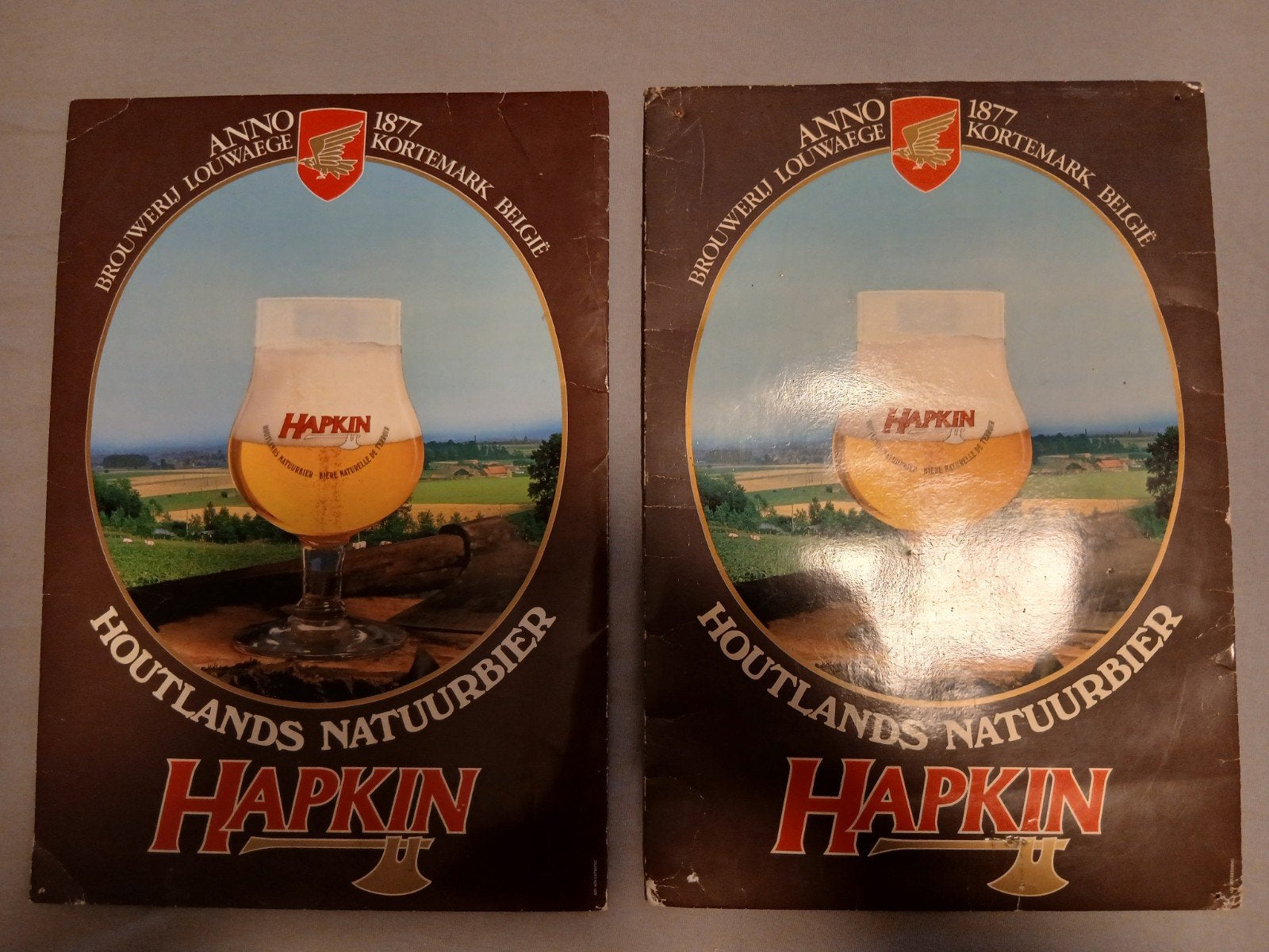 Reclame bord Hapkin louwaege, Verzamelen, Ophalen of Verzenden