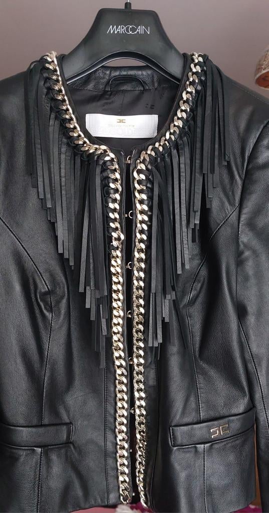 Leder vest Elisabetta Franchi, Ophalen, Maat 38/40 (M)