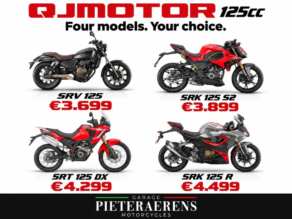 QJMOTOR 125cc – SRV 125 - SRK 125 R/S2 - SRT 125 DX, Motoren, Nieuw, Sport, 125 cc, 11 kW of minder