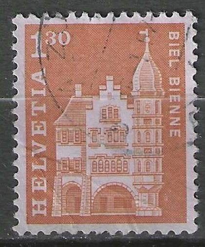 Suisse 1960-1963 - Yvert 658A - Bienne - 1.30 f. (ST), Envoi, Affranchi