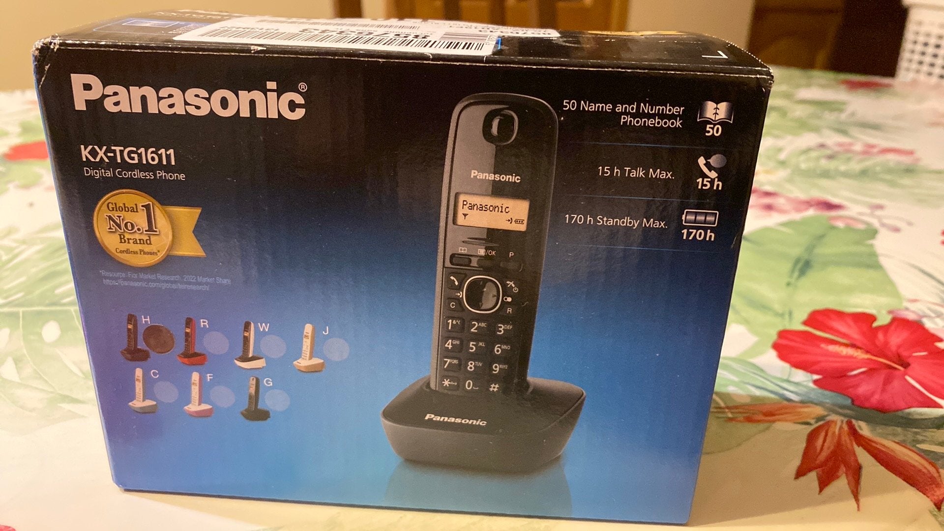 Panasonic KX-TG1611. Noir, Ophalen, Nieuw, 1 handset, Stralingsarm