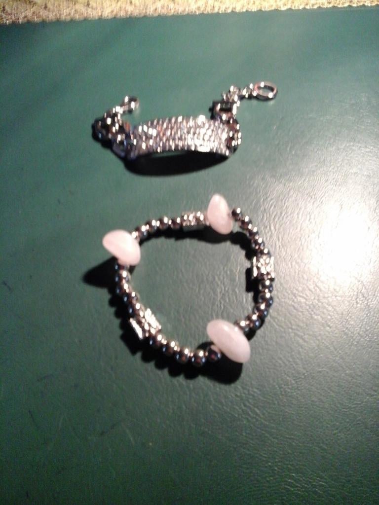 2 sierarmbanden verzilverd, Handtassen en Accessoires, Armbanden, Nieuw, Overige materialen, Zilver, Met bedels of kralen, Ophalen of Verzenden