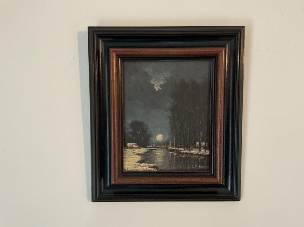 Lot 10. Peinture l'huile Signé. 245/305. Cadre 400/460., Antiquités & Art, Art | Peinture | Classique, Enlèvement ou Envoi