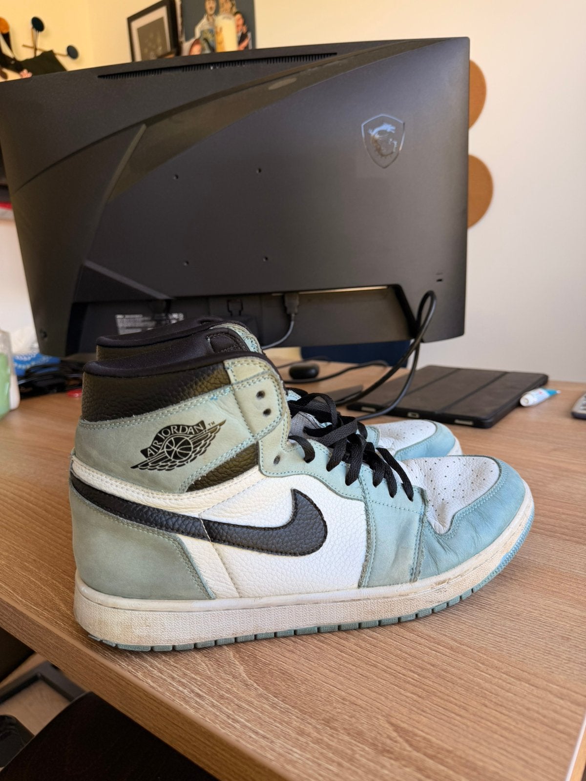 Air Jordan 1 Retro High OG „University Blue”, Kleding | Heren, Ophalen of Verzenden, Gedragen, Blauw, Sportschoenen