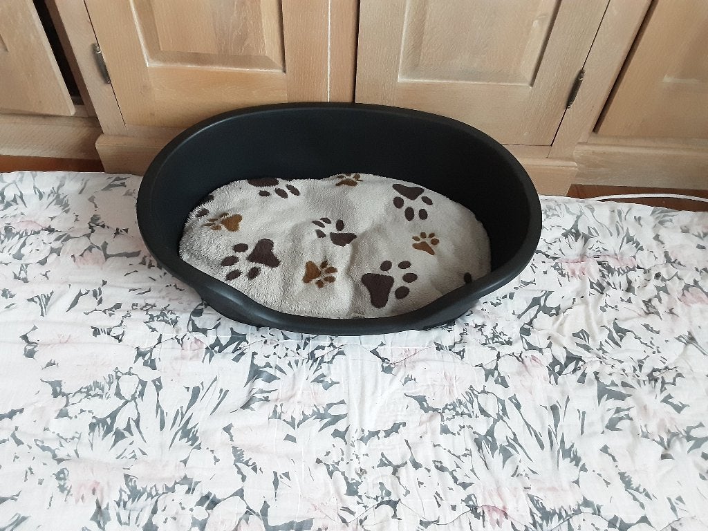 Kunststof hondenmand met kussen, L60cm, Enlèvement ou Envoi, Polyester
