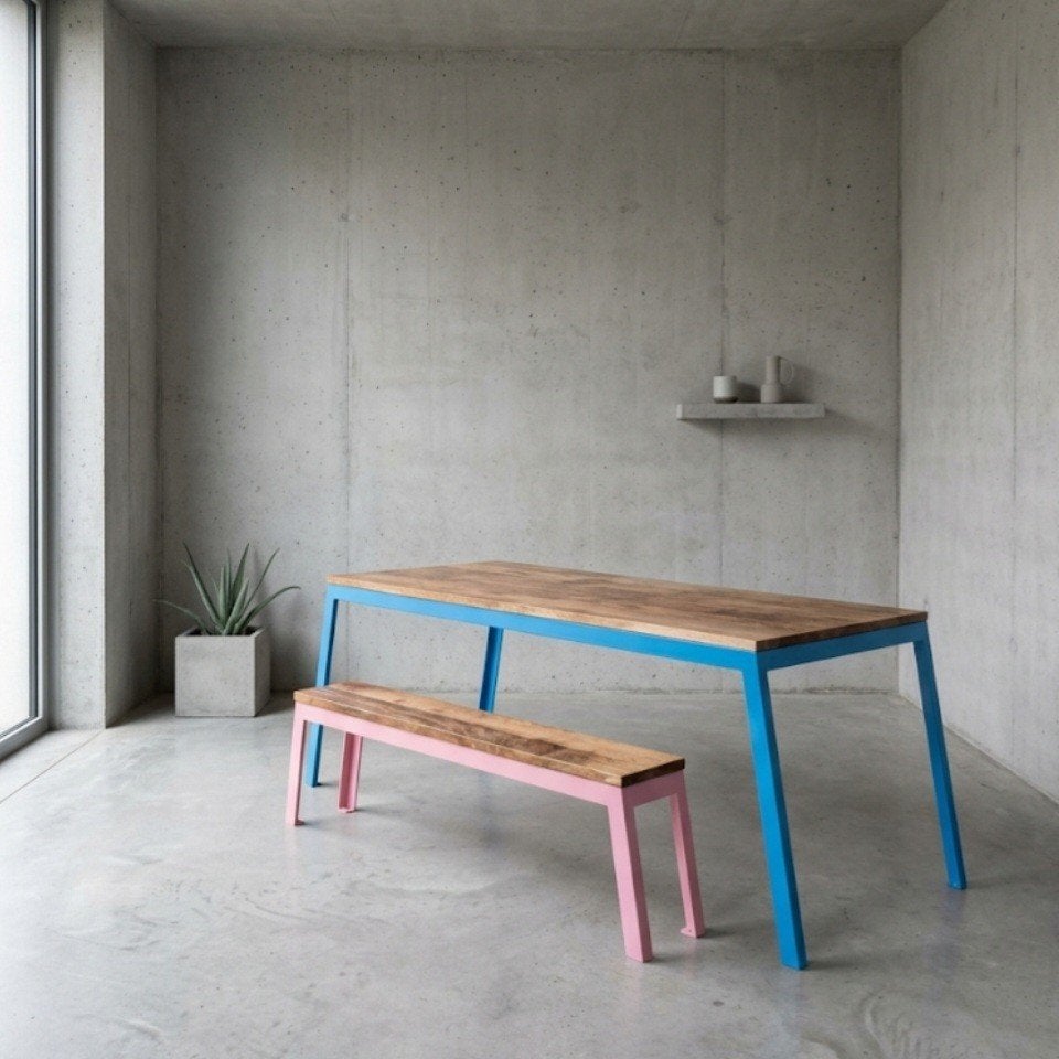grande table robuste 215c, Maison & Meubles, Neuf, Autres essences de bois, Enlèvement, 50 à 100 cm