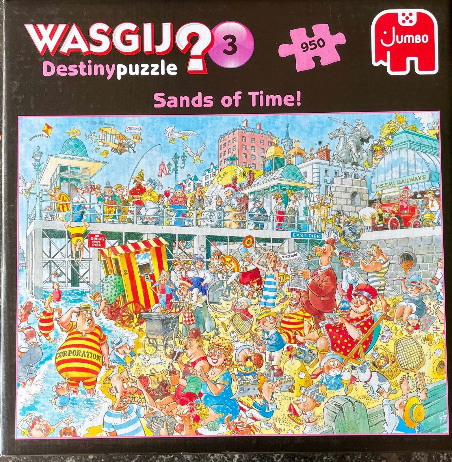Wasgij Destiny Puzzle 3 Sands of Time ! 950 pièces, Enlèvement ou Envoi, 500 à 1500 pièces, Comme neuf, Puzzle