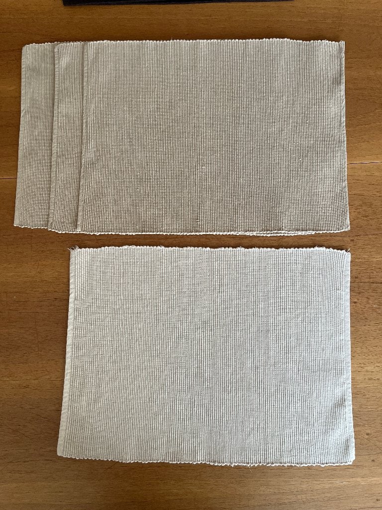 4 placemats, Maison & Meubles, Set de table, Enlèvement ou Envoi, Beige, Tissé
