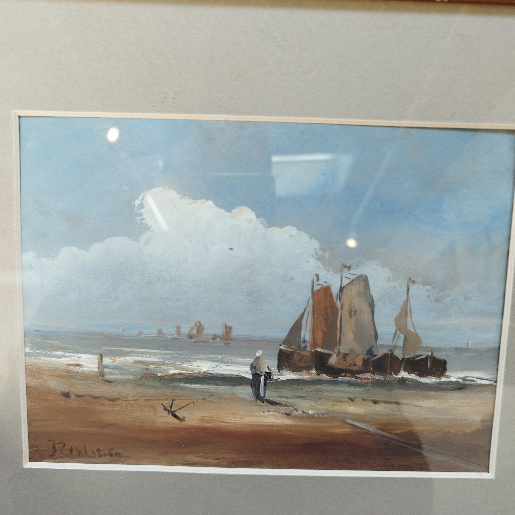 Peinture du XIXe siècle, Antiek en Kunst, Kunst | Schilderijen | Klassiek, Ophalen, Maritiem / water, Nederlandse school, Overige ondergronden