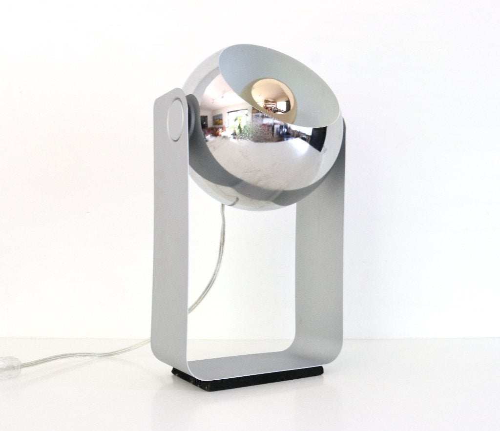 Vintage design eyeball lamp jaren 90, Enlèvement ou Envoi, Mobile, Gris, Lampe