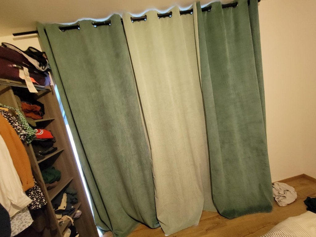 Lot rideaux velours opaques (250x140), Enlèvement ou Envoi, Velours, Comme neuf, 260 cm