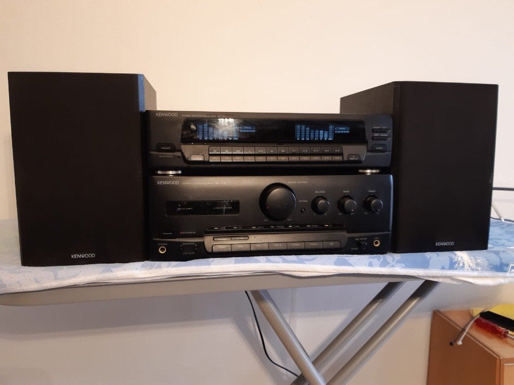 Ampli Kenwood A-45, égaliseur GE-450 + boîtiers,, Enlèvement, Reconditionné, Haut-parleurs