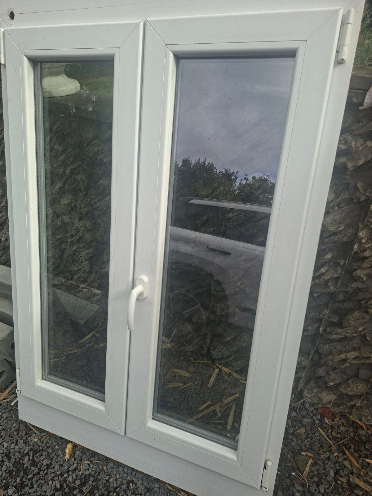 wit pvc raam met dubbel glas, Doe-het-zelf en Bouw, Ophalen