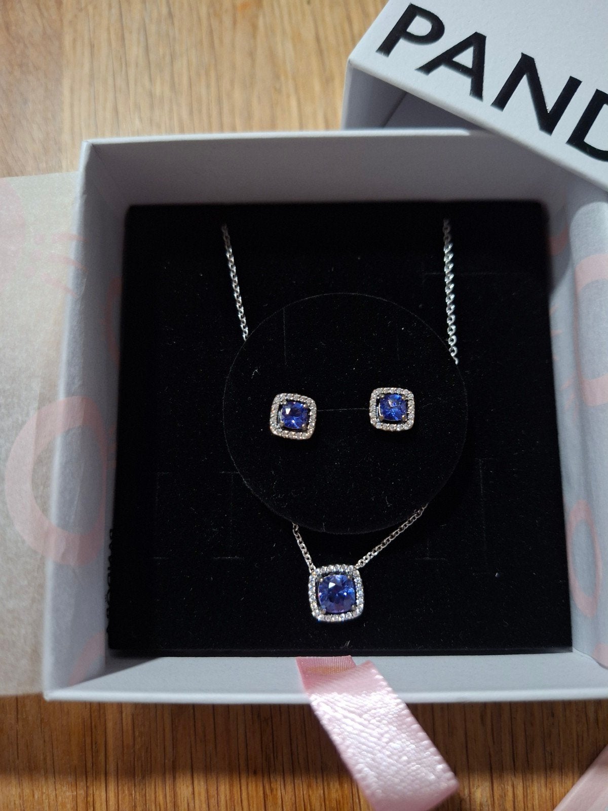 Pandora set, Handtassen en Accessoires, Met kristal, Blauw, Nieuw, Ophalen of Verzenden