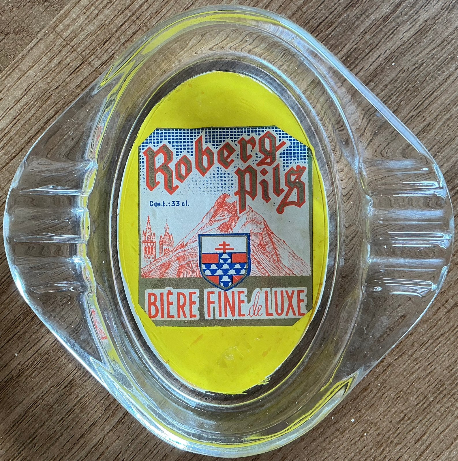 Old ROBERG PILS/BIÈRE FINE DE LUXE/Cendrier, Collections, Enlèvement ou Envoi, Comme neuf, Autres types, Autres marques