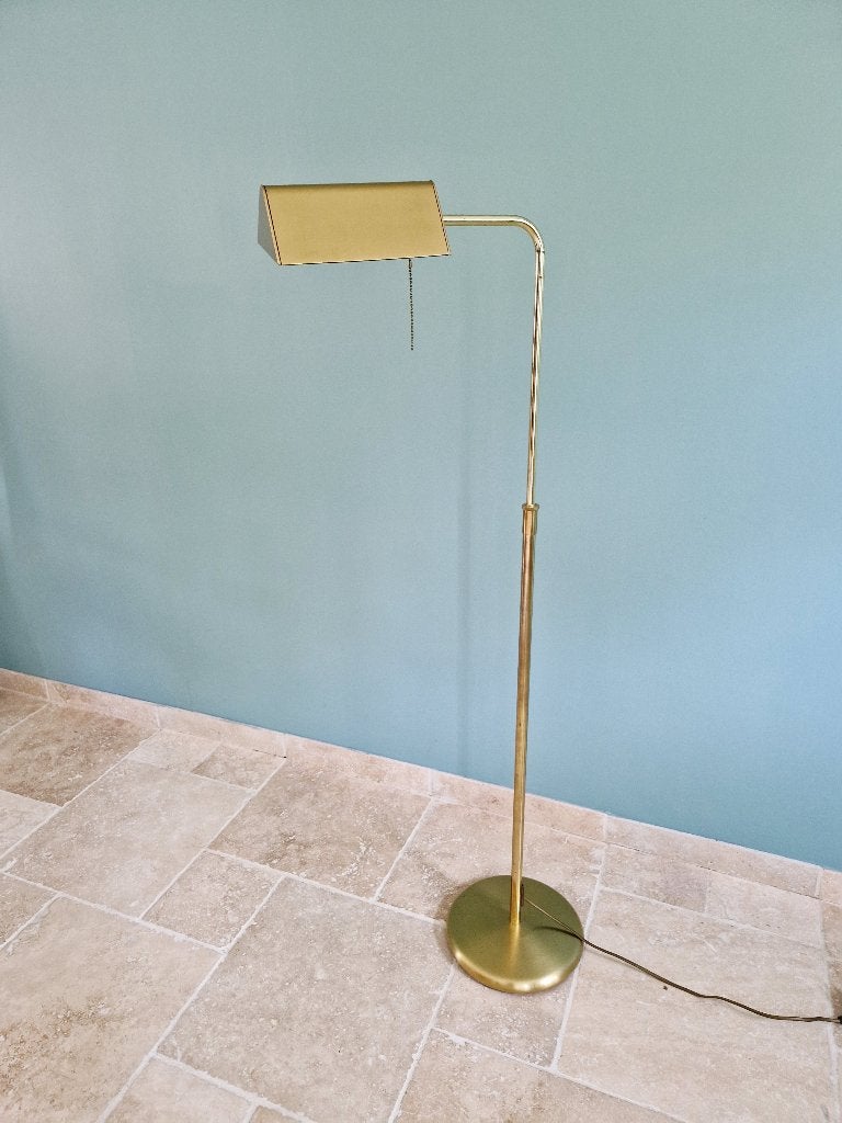 Lampadaire articulé en laiton, Hollywood Regency, 1970-80, Enlèvement