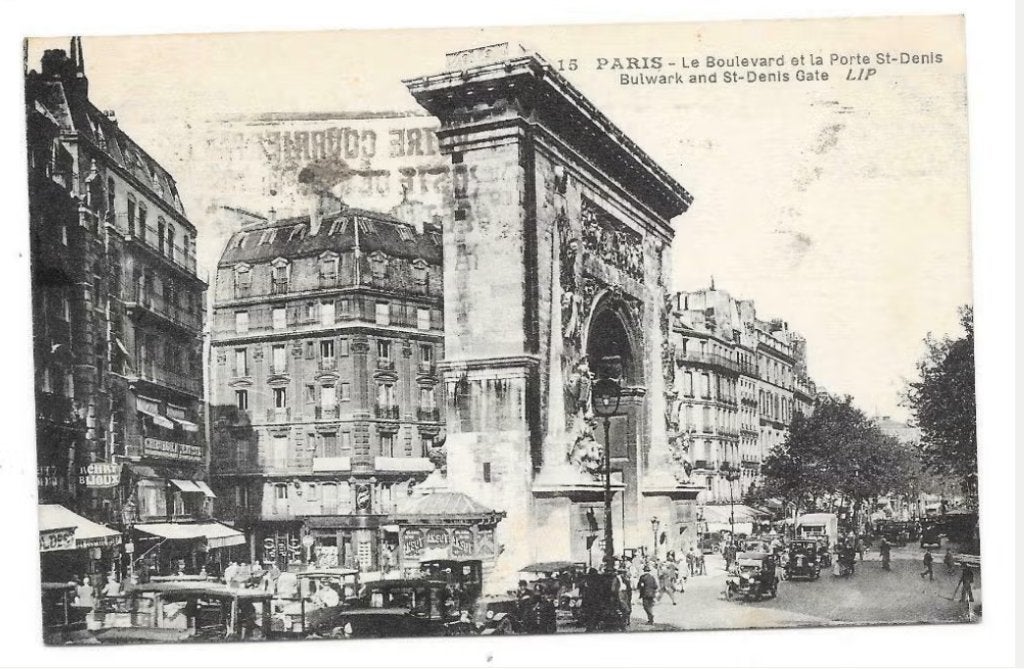 Paris le Boulevard et la Porte St-Denis, Verzamelen, Postkaarten | Buitenland, Verzenden, Gelopen, Frankrijk