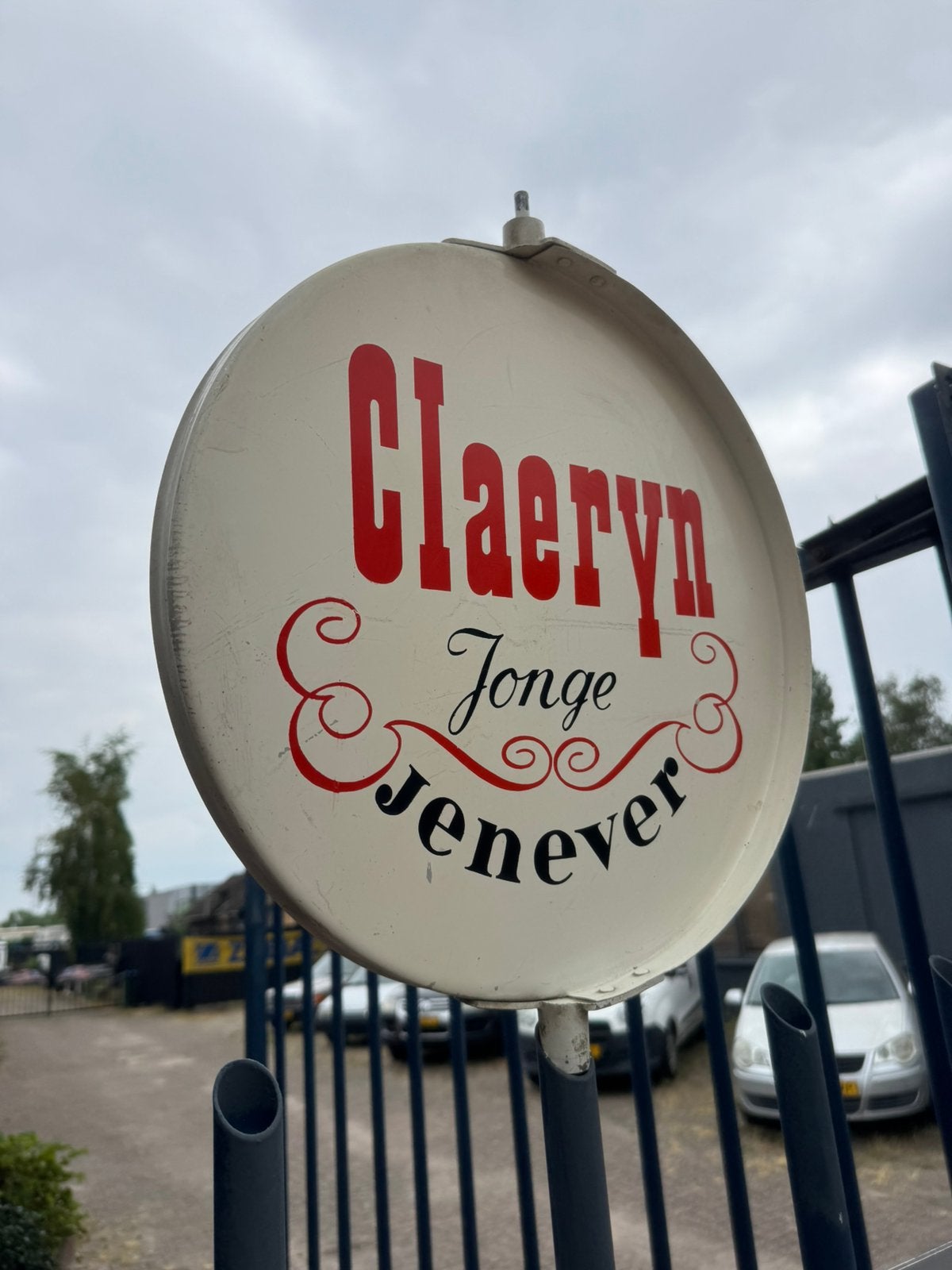 Claeryn Jonge Jenever oud reclamebord, Ophalen of Verzenden, Gebruikt, Reclamebord
