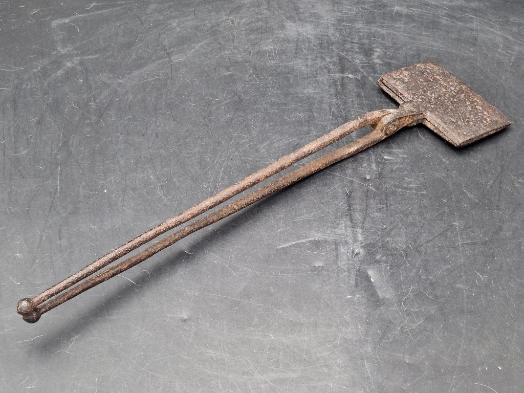 oud smeedijzeren wafelijzertje, begin 1900, Ophalen of Verzenden