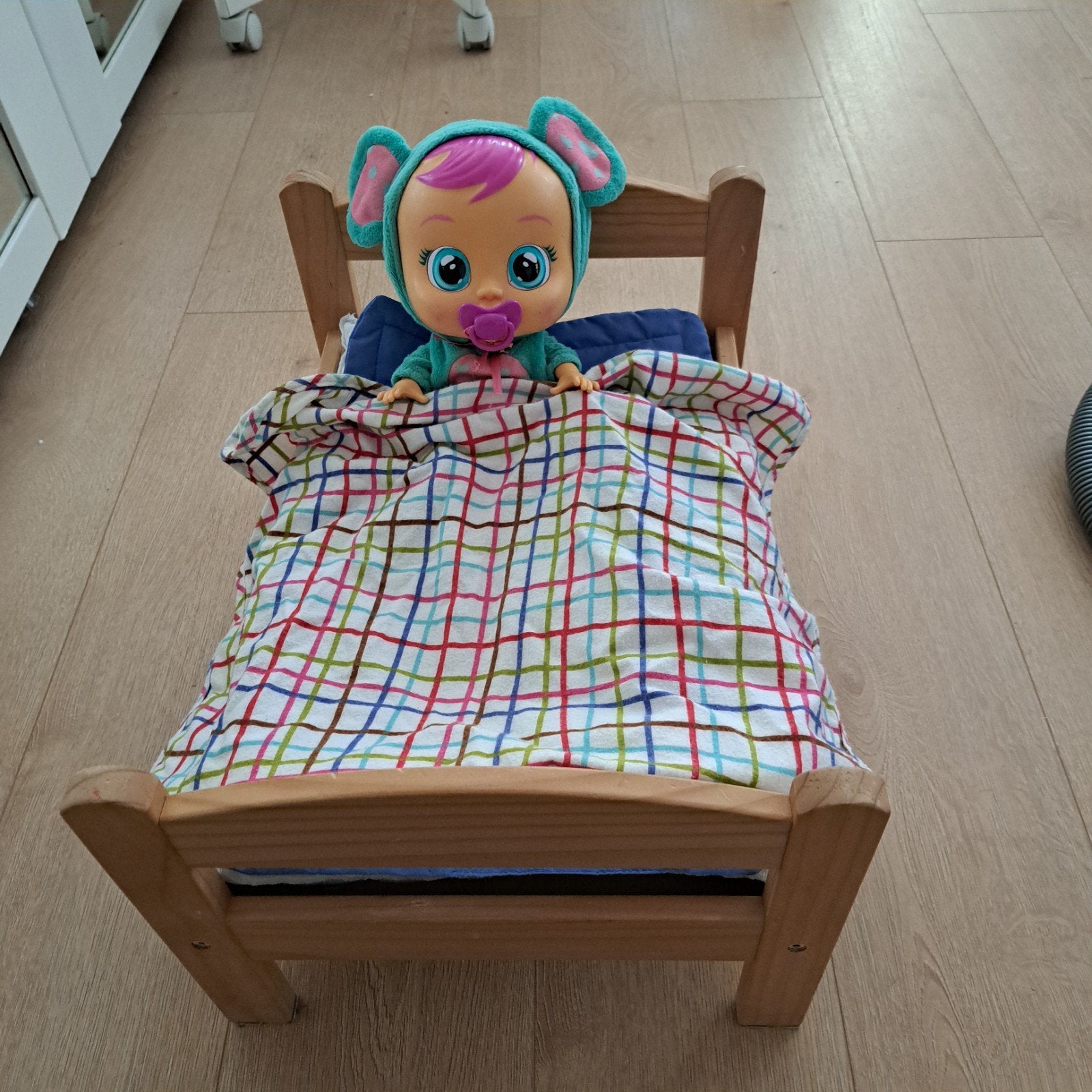 Poupée Crybaby avec lit en bois et pousette, Enlèvement, Utilisé