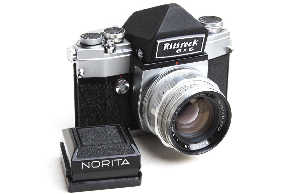 Rittreck, Norita 6x6 camera + 80mm f/2 Rittron-lens, Ophalen of Verzenden