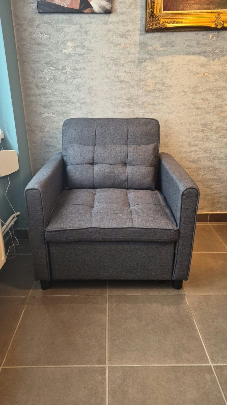 Zetel bed, Maison & Meubles, Neuf, Une personne, Synthétique, Enlèvement