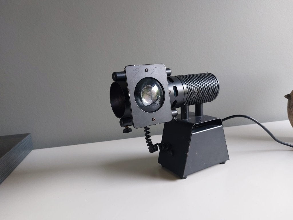 Timebeam classic design projectieklok jaren 80, Antiek en Kunst, Zwart, Object, Metaal, Ophalen