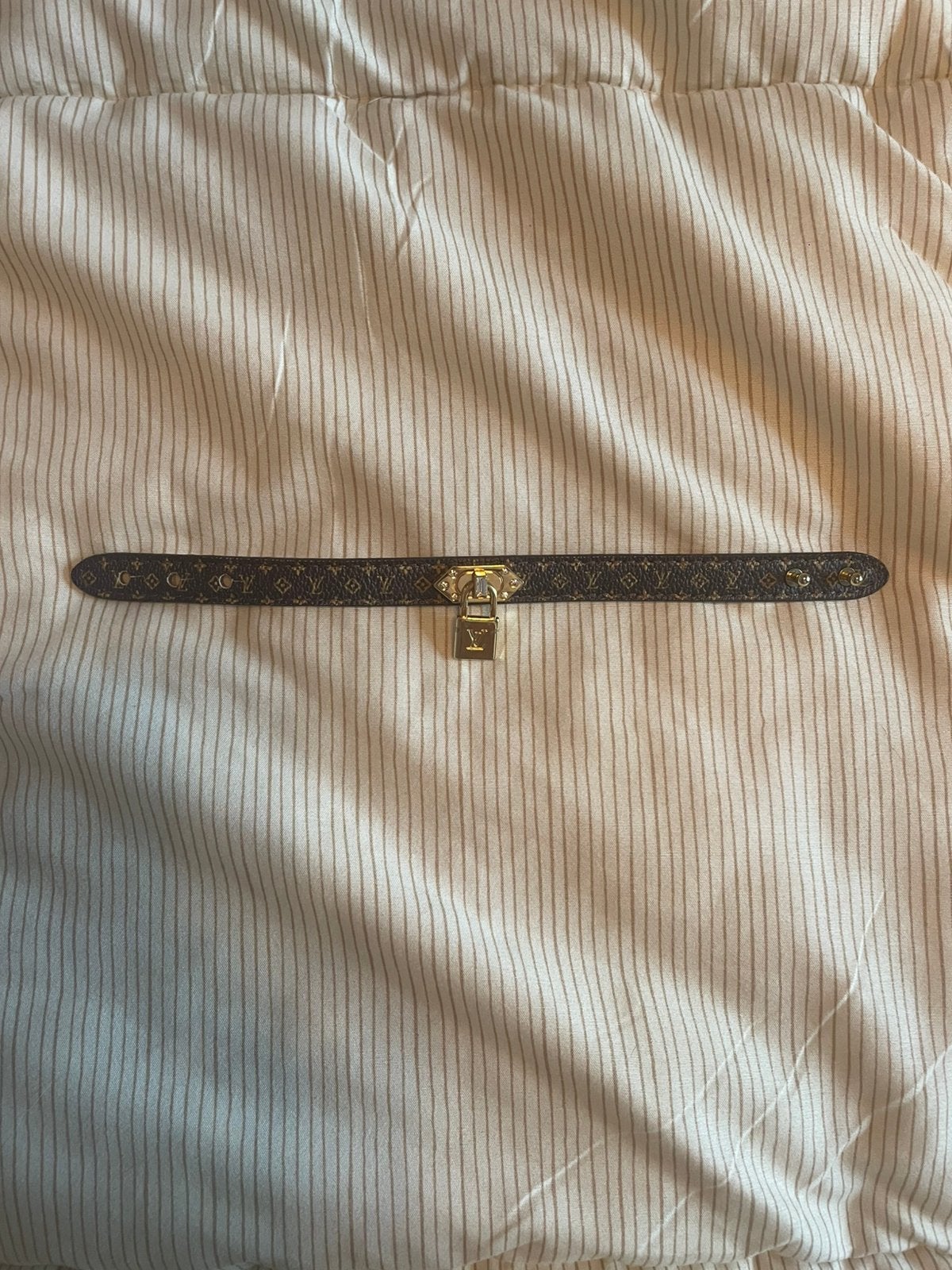 Armbandje van Lv, Met kristal, Bruin, Verzenden, Leer