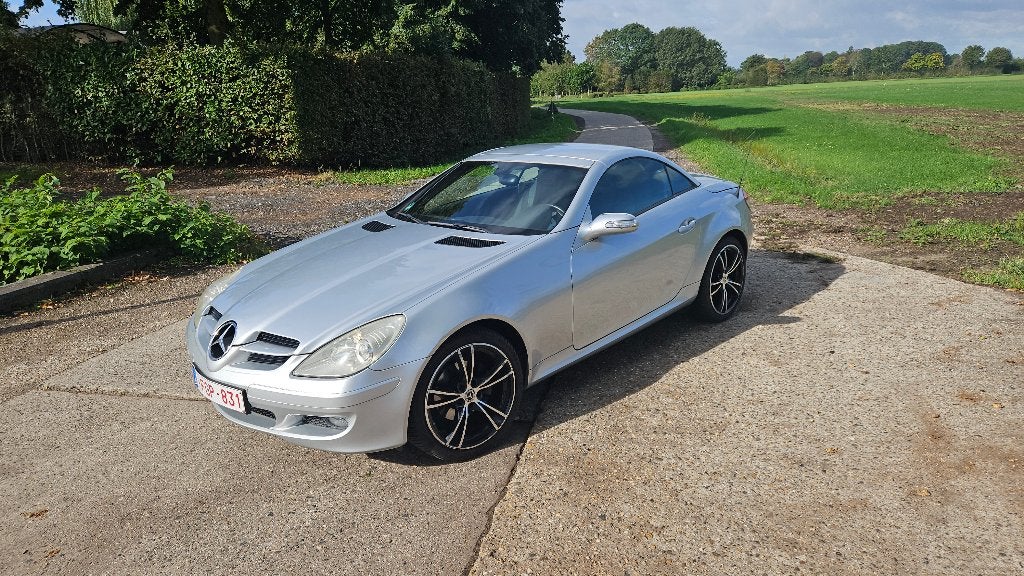 Prachtige SLK200 kompressor, 2007,Airscarf,leer,airco ,navi, Autos, Argent ou Gris, Achat, 211 g/km, Entretenue par le concessionnaire