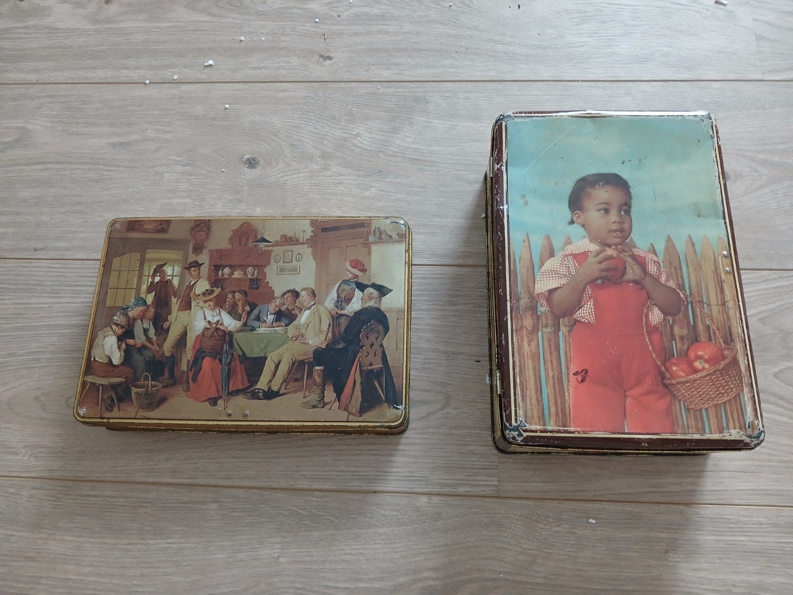 oude blikken dozen, Verzamelen, Ophalen